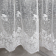 Kép 1/3 - Fényáteresztő vitrázs függöny fehér, levél mintázattal 60 cm