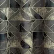 Kép 1/2 - Almira sötétítő függöny anyag, szürke, arany koptatott hatású, geometrikus mintával