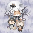 Futter, szabadidő anyag panel 40x50 cm, Halloween Boo!