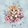 Futter, szabadidő anyag panel 40x50 cm, Leopárd