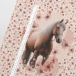 Prémium Futter, szabadidő anyag panel 40x50 cm, Ló és pink virágok