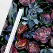 Kép 2/2 - Prémium pamut jersey, barokk virágok