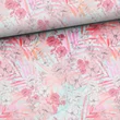 Prémium pamut jersey, pink Hawaii virágok