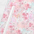 Prémium pamut jersey, pink Hawaii virágok