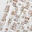 Prémium mintás pamutvászon, Cuki állatok a hófödte mezőn