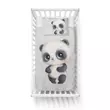 Kép 2/2 - Prémium pamutvászon panel 75x100 cm, édes kis panda