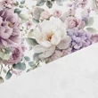 Prémium mintás pamutvászon, Mályva pünkösdi rózsák