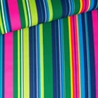 Prémium mintás pamutvászon, Multicolor kék-zöld csíkok
