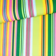 Prémium mintás pamutvászon, Multicolor sárga-zöld csíkok
