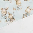 Prémium mintás pamutvászon, Nyuszi ovi