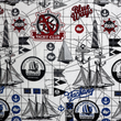 Kép 3/3 - Dekortextil jacquard, jacht klub, 280 cm széles
