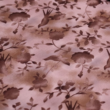 Kép 2/2 - Prémium designer mintás pamutvászon, barna virágos kismadárral