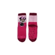 Csúszásgátlós gyerek bokazokni - Minnie egér - teliplüss- CUTE feliratos - pink-világosrózsaszín - 31-34