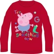 Peppa malac Something New Red gyerek hosszú póló, felső 6 év / 116 cm