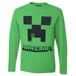 Minecraft Creeper Green gyerek hosszú ujjú póló, felső 12 év / 152 cm