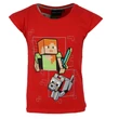 Minecraft Red gyerek rövid póló, felső 4 év / 104 cm