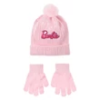 Barbie Light Pink flitteres gyerek sapka + kesztyű szett 52 cm