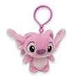 Disney Lilo és Stitch, A csillagkutya Pink 3D plüss figura akasztóval, táskadísz 12 cm
