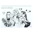 Monster High Crew A/4 spirál vázlatfüzet 40 lapos matricával