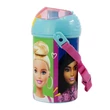 Barbie Happy Thoughts műanyag szívószálas kulacs akasztóval 450 ml