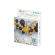 Színes Silver-Gold-Black léggömb, lufi girland szett 65 db-os