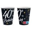 Happy Birthday 40 B&C papír pohár 6 db-os 200 ml