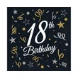 Happy Birthday 18 B&C szalvéta 20 db-os 33x33 cm
