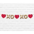 Szerelem XOXO papír girland 200 cm