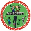 Minecraft Green papírtányér 8 db-os 23 cm FSC