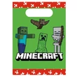 Minecraft Green papír ajándéktasak, ajándékzacskó 4 db-os