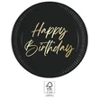 Happy Birthday Elegant papírtányér 8 db-os 23 cm FSC