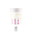 Happy Birthday Candles papír pohár 8 db-os 200 ml FSC