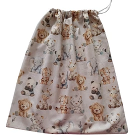 Óvodai tisztasági zsák, Plüss világ állatkái 44 x 38 cm