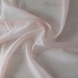 Voile függöny világos rózsaszínben, ólomzsinórral