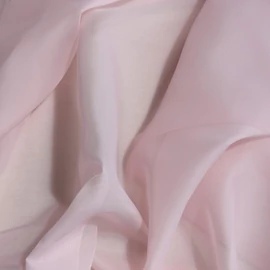 Voile függöny világos rózsaszínben, ólomzsinórral