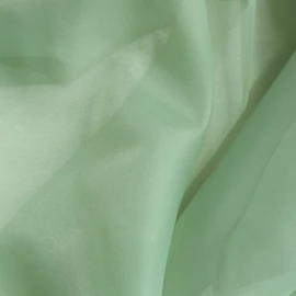 Voile függöny zöld színben, ólomzsinórral