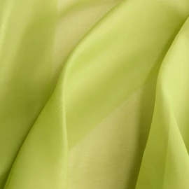 Voile függöny anyag, kiwi színben, ólomzsinórral 290 cm