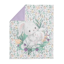 Prémium pamutvászon panel 75x100 cm, Baba és mama nyuszi