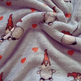 Mintás wellsoft, manó szürke alapon