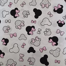 Mintás pamutvászon, Minnie fejek