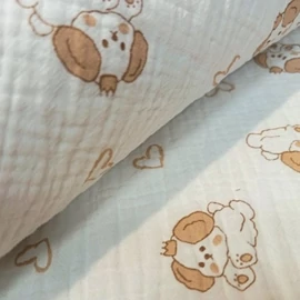 Mintás dupla géz, kutya