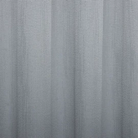 LARINA fényáteresztő függöny anyag, ezüst színben, ezüst csíkozással, 310 cm magas