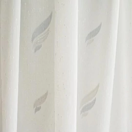Fényáteresztő függöny anyag, levél mintázattal, 175 cm magas