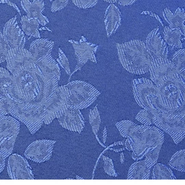 Jacquard 313 virágmintás brokát szövet, királykék