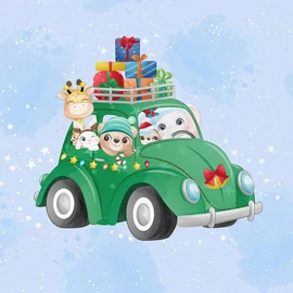 Prémium Futter, szabadidő anyag panel 40x50 cm, Karácsonyi bogár