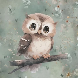 Prémium Futter, szabadidő anyag panel 40x50 cm, Kora tavaszi bagoly