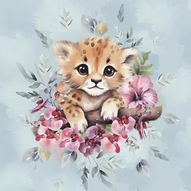 Futter, szabadidő anyag panel 40x50 cm, Leopárd
