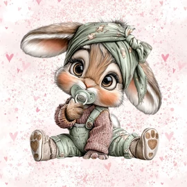 Prémium Futter, szabadidő anyag panel 40x50 cm, Nyuszi cumival