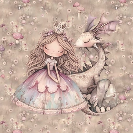 Futter, szabadidő anyag panel 40x50 cm, Sárkány Királyság