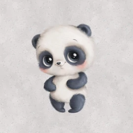Futter, szabadidő anyag panel 40x50 cm, Szürke Panda